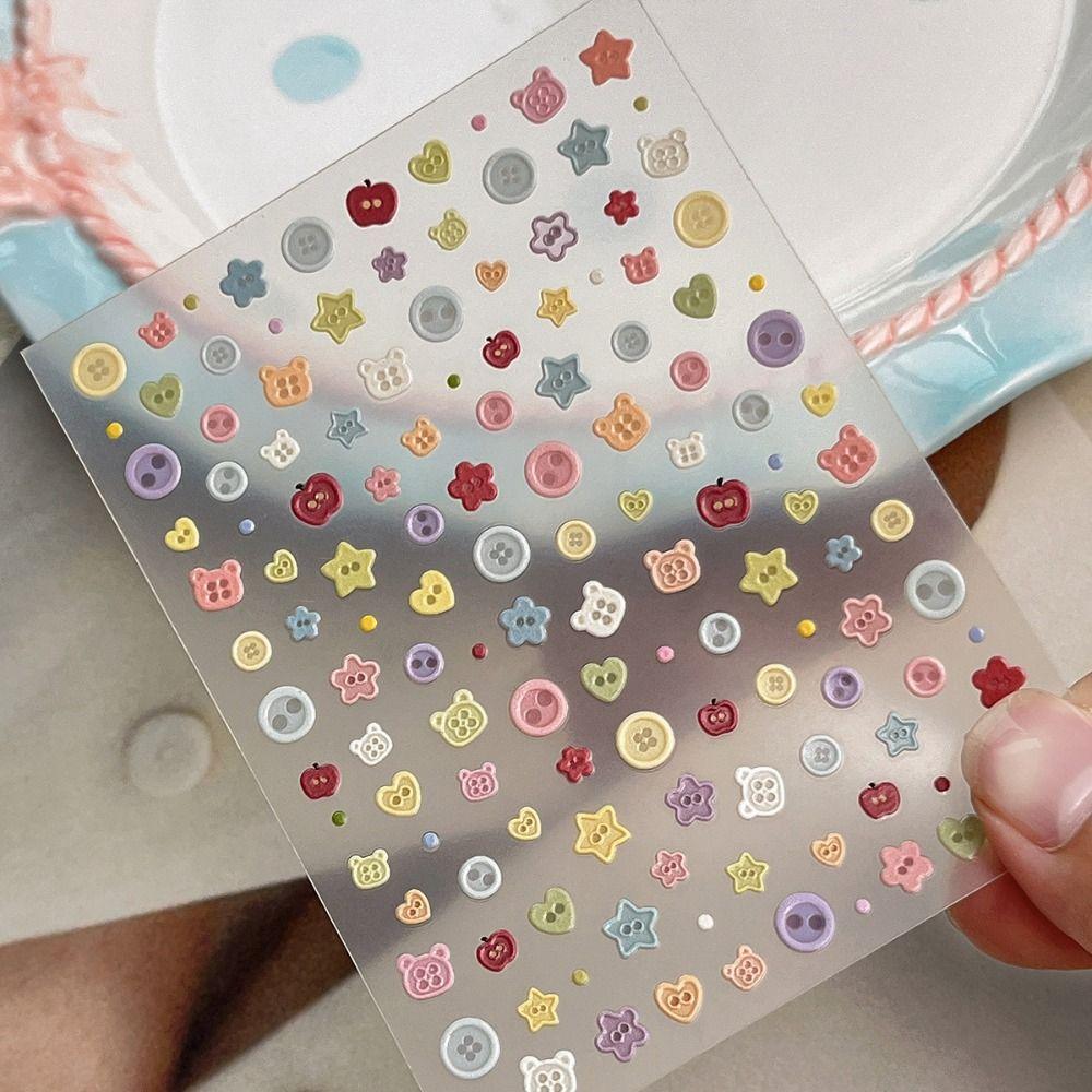 PVC Nail Decals Self Adhesive Nail Decoration Kawaii DIY Nail Stickers Home Nail Art