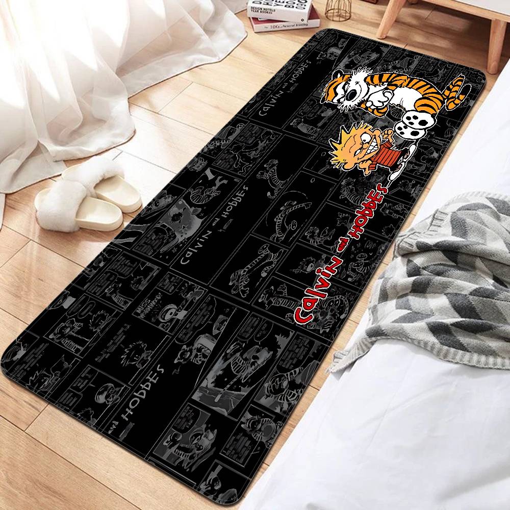 Book C-Calvin And H-Hobbes Floor Mat Rectangle Anti-slip Home Soft Badmat Front Door Indoor Outdoor Mat Hotel Decor Mat