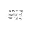 English Slogan Butterfly Bathroom Bathroom Mirror Beautifying Decorative Stickers