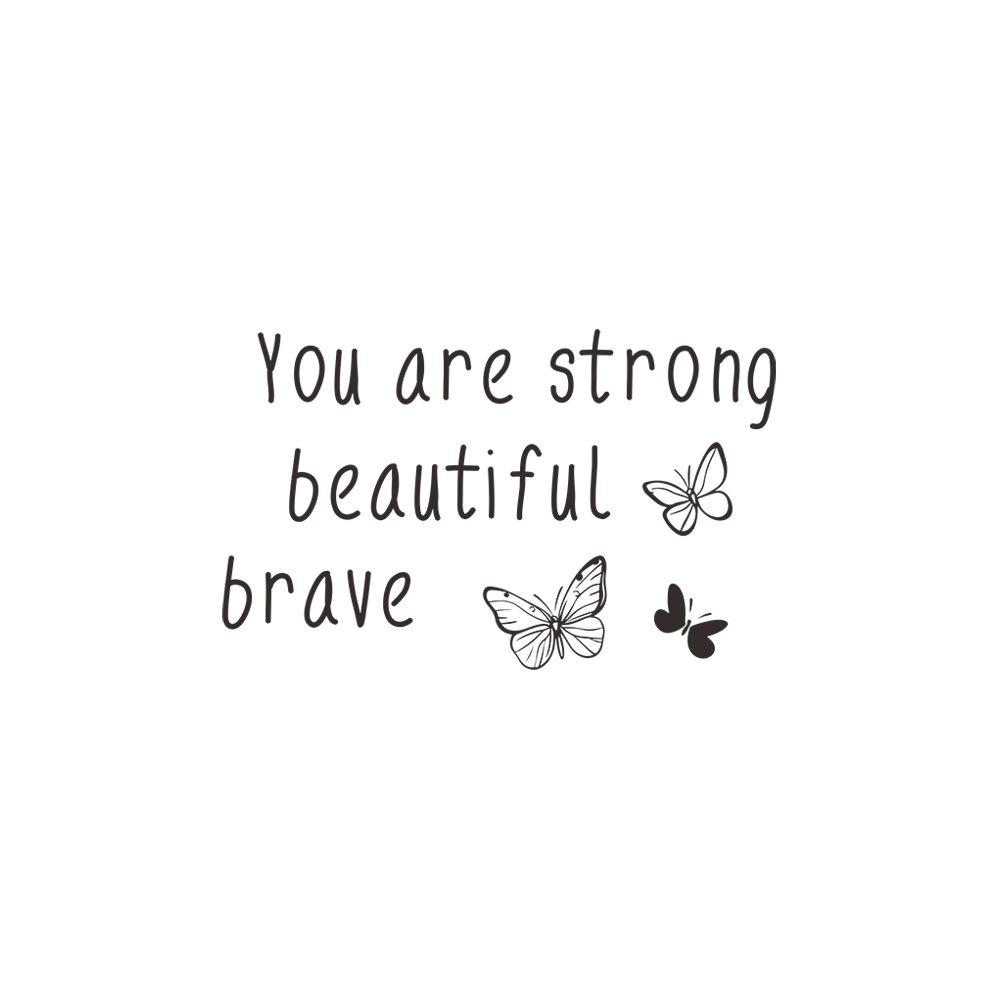 English Slogan Butterfly Bathroom Bathroom Mirror Beautifying Decorative Stickers