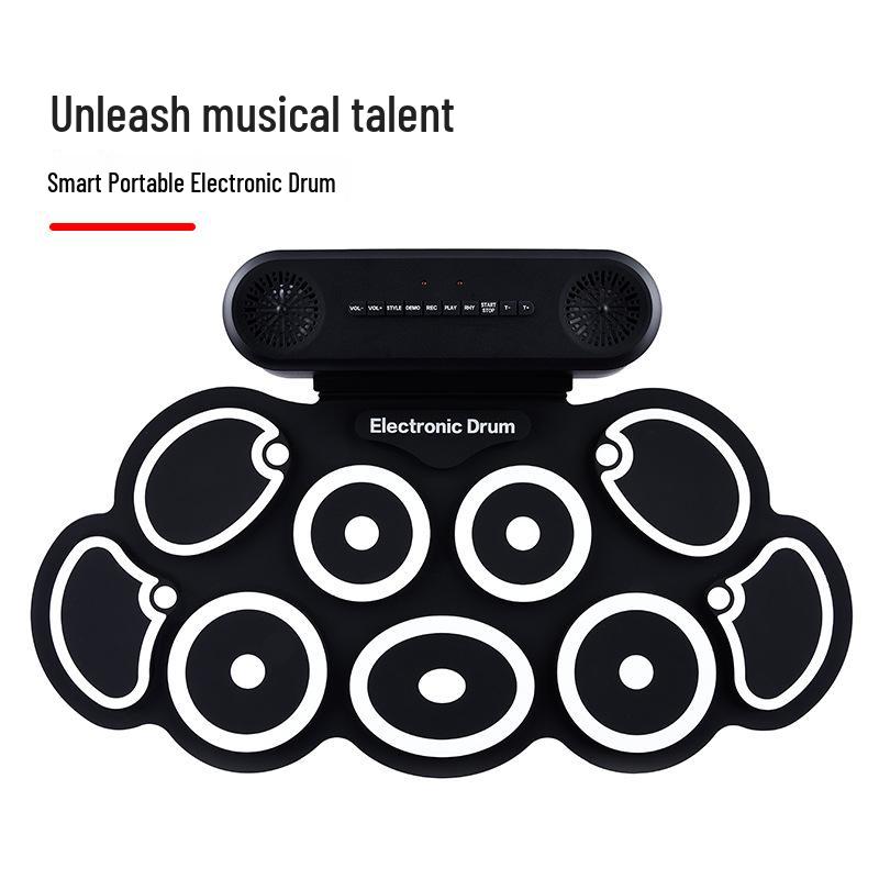 Portable Foldable Electronic Drum Set for Kids and Beginners