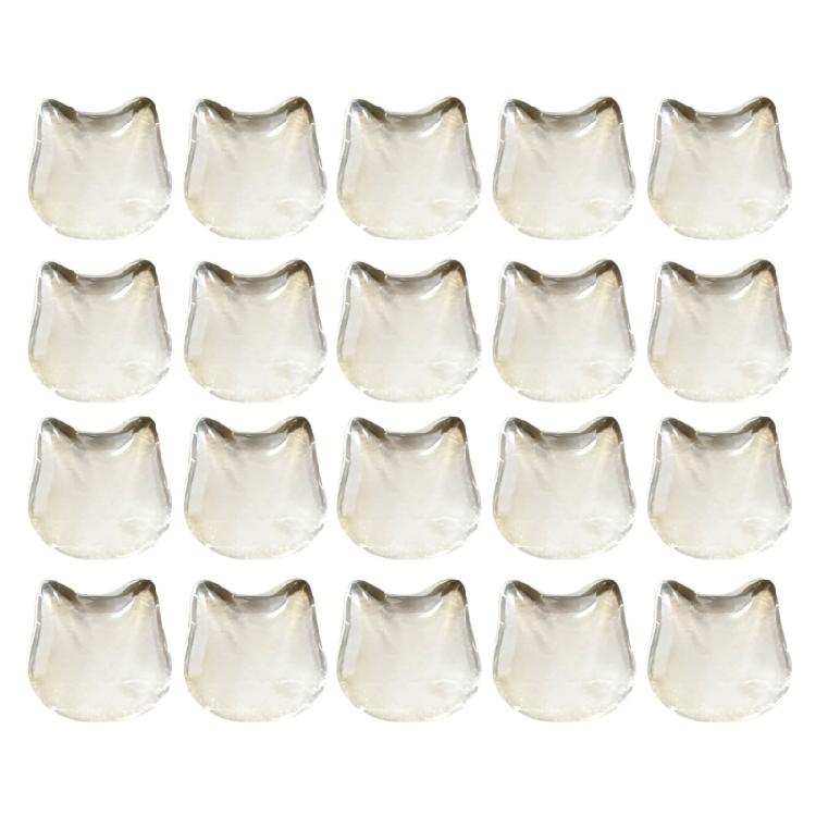 

20pcs Glass Like Clear Cats Face Keyboard Top Quick Installation & Reusable Caps Protect Manicures While Typing 1