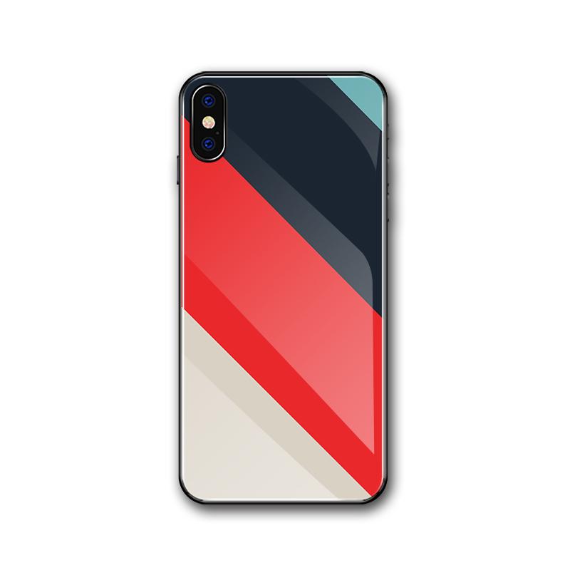 Hülle für iPhone 14 pro max Glasrückseite Hülle Einfache Stile Farbhülle für iPhone 6 6s 7 8 14 Plus X XS Max XR 11 12 13 14 pro max