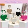 Chic Street Style Heart Patterned Handbag Fashionable 2024 Summer Pu Leather Tote Bag