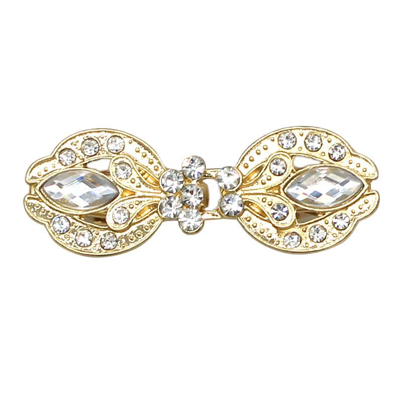 1PC Rhinestone Brooch for Cheongsam Fashion Rhinestone Collar Pin Elegant Modesty Clip Qipao Dress Clasp