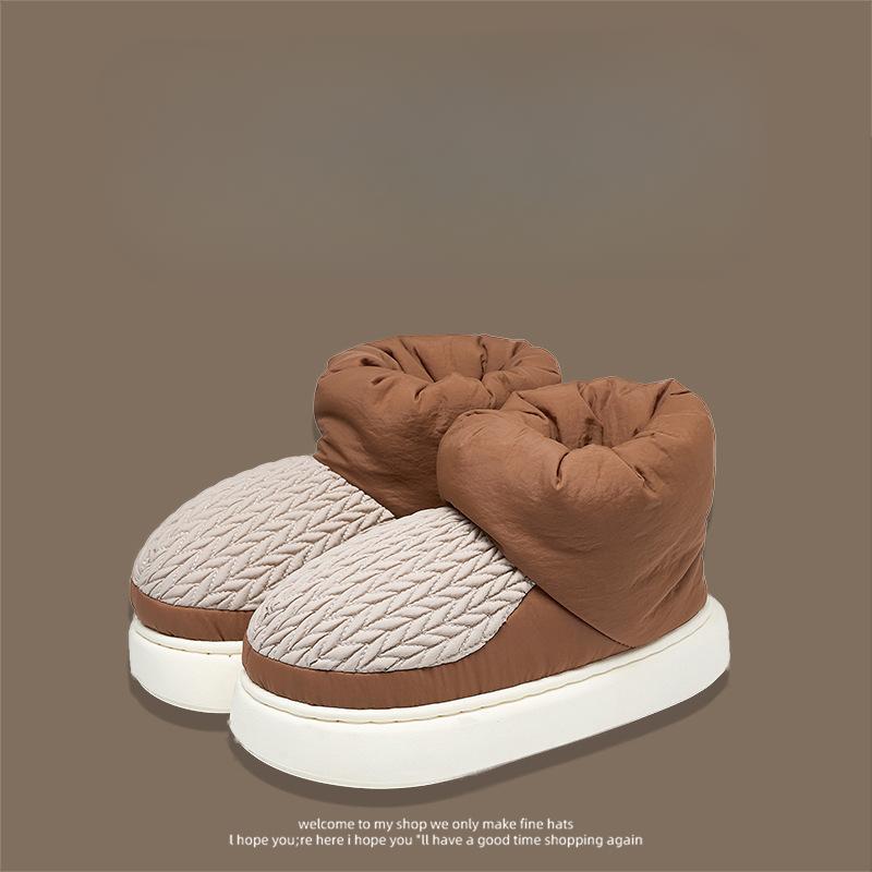 Men's Winter Fuzzy Warm Ankle Boots Waterproof Fur Lined Furry Slippers Non-slip House Slippers Home Shoes Indoor Outdoor Cozy Snow Boots for Male