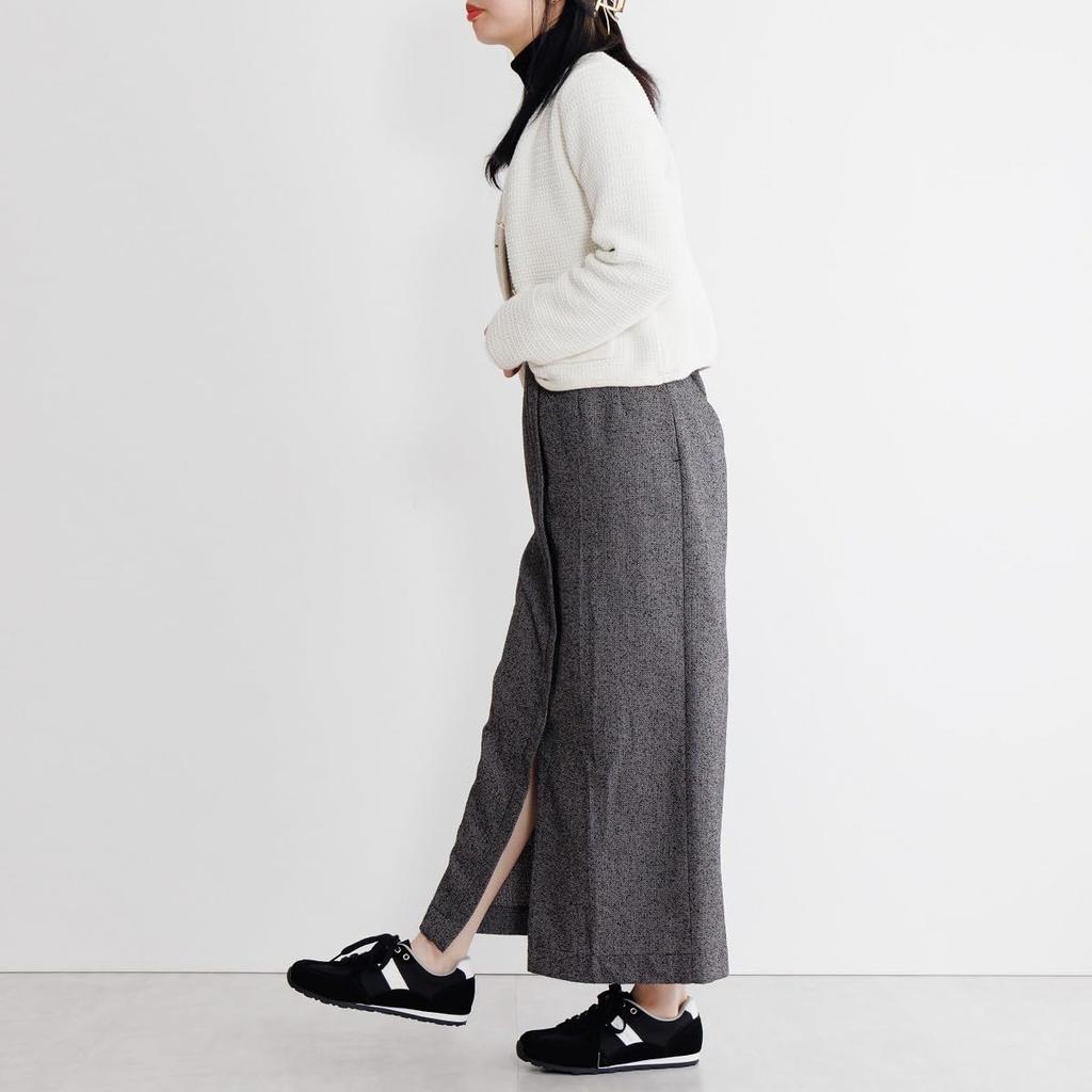 HIMIKO Flat Suede Combination Sneakers, Black, 657302, Comfortable Cushioned, 1.5cm Heel, Lace-Up, Black, Size 255