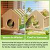 Dual-Season Bird Nest House,Parrot House Tent Perch Hideaway Sleeping Bed Detachable Wooden Hanging Hammock for Parakeet Canaries Budgies Lovebirds