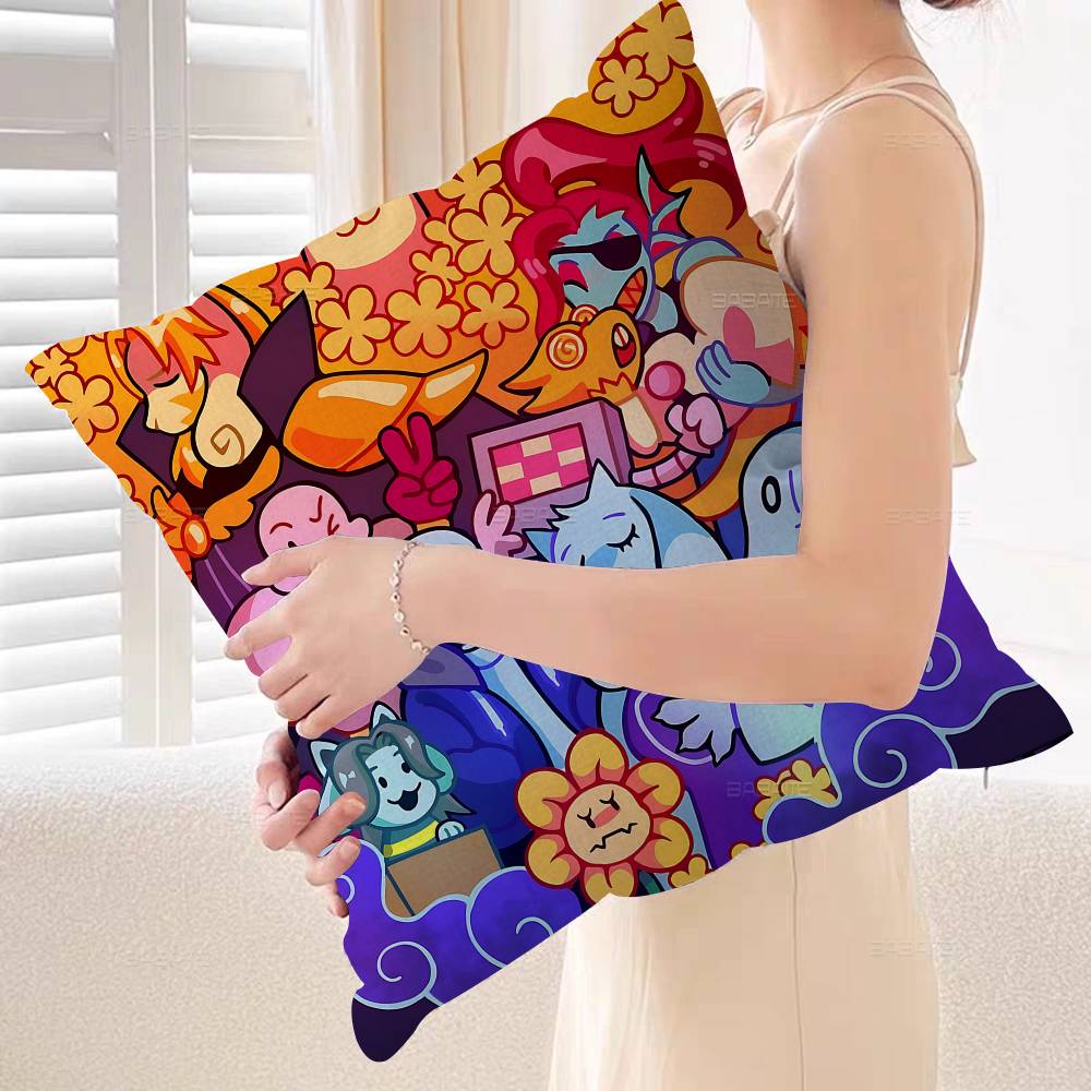 Anime Undertale Game Cushion Cover Inches Farmhouse Decor Home Throw Pillow Covers For Couch Decorations
