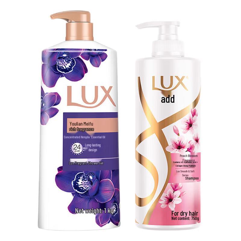 lux Mysterious Lotus Shower Gel & Spring Peach Blossom Shampoo Set