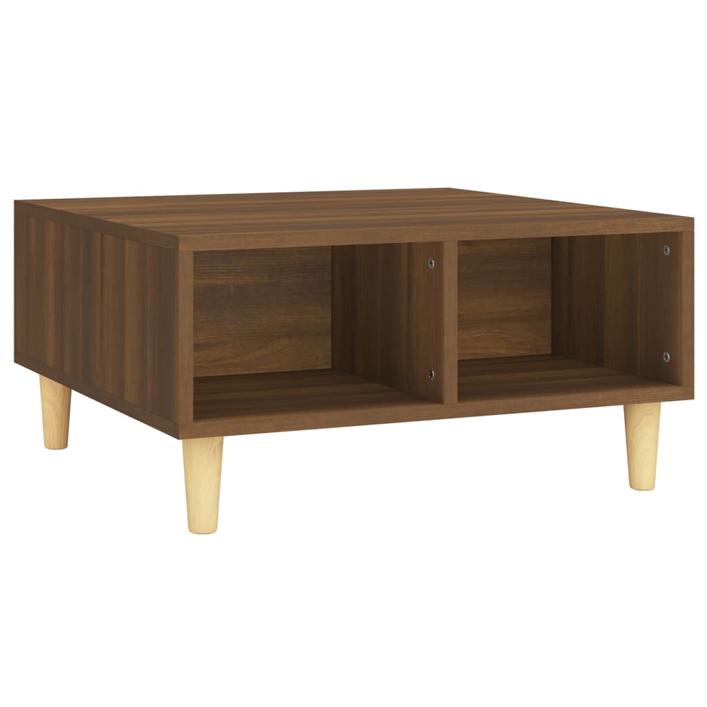  Coffee Table, Brown Oak, 60x60x30 Cm
