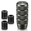 Aluminum Weighted Car Gear Shift Fits Universal Manual Transmission with 3 Screw Adapters M12 x 3.8-inch Knob, Vehicles, (M8, M10, 1.25) (Gray)