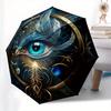 Eagle Eye Feathered Ornament: Mystical Decorative ArtworkUmbrellaPortable 3-Fold Compact Umbrella for Men & Women Gift
