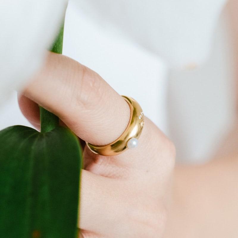 eveningbell [silver925] Sophia ring (gold)