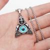 Triangle Ghost Head Men's Jewelry Complex Titanium Skull Pendant Necklace