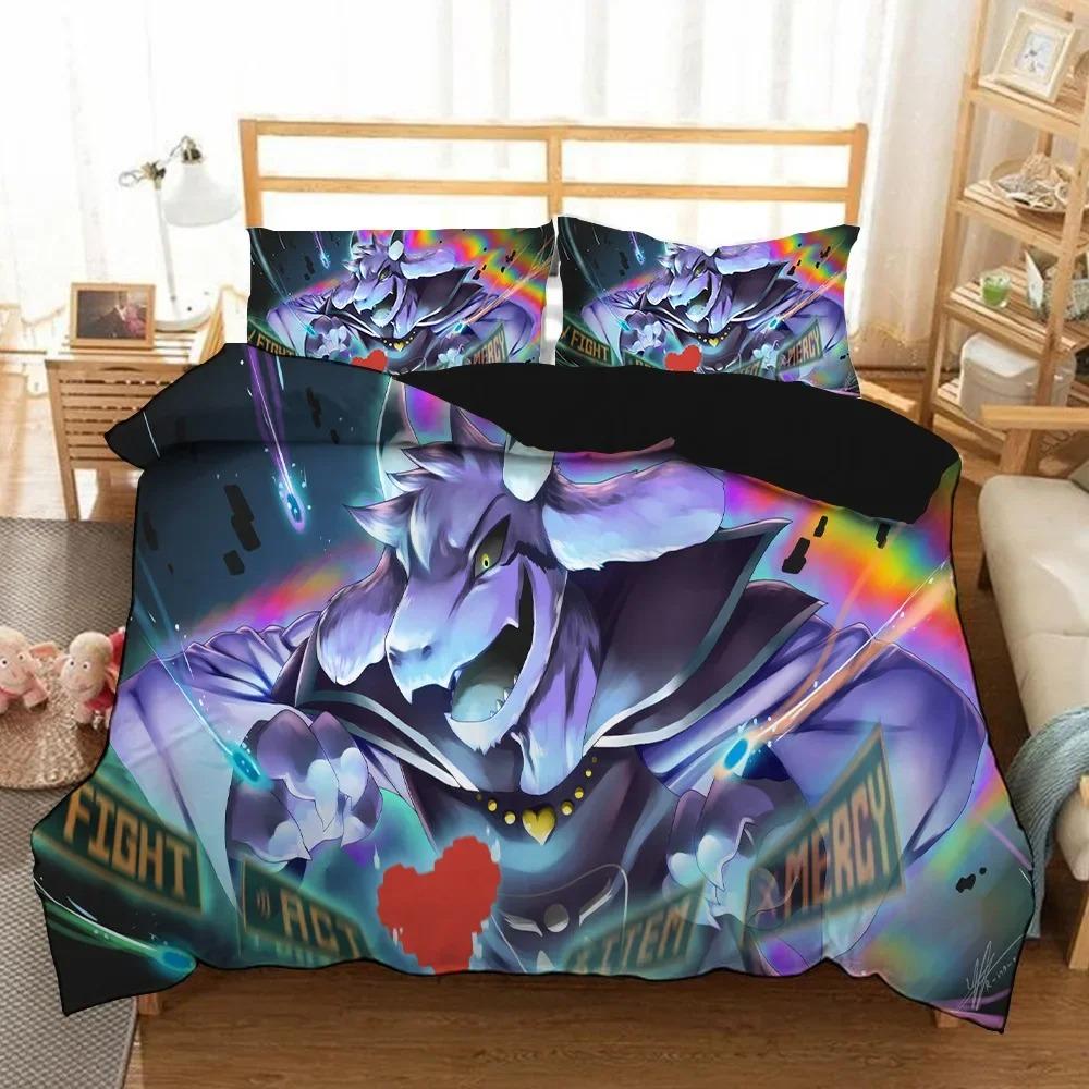 3D Design Cartoons Undertale Sans Bed Linen Kit Bedspread Cover Sets Comforter Bed Linen Single Size Queen Dimension King Dimension Single Size Size