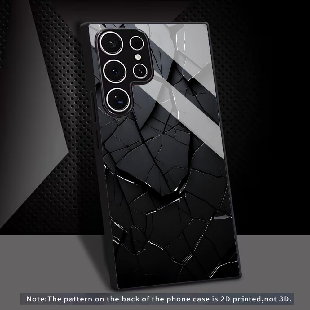 Lava texture pattern  glass Phone Case For Samsung Galaxy S26 S25 S24 S22 S23 Ultra S21 S20 Plus 5G Non-Slip Full Cover