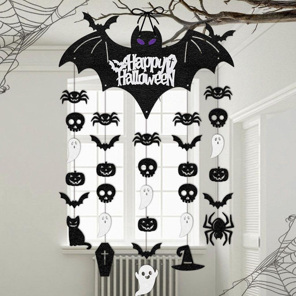 Fournitures de Décoration de Fête d'Halloween Joyeux Décoration de Festival à Suspendre à Plat à la Porte Arrangement de Décoration d'Halloween Ornements à Suspendre devant la Porte
