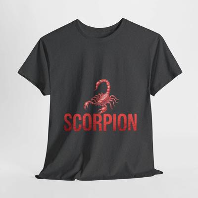 Skorpiongrafisk T-shirt, Unisex Bomullsskjorta, Festivalplagg, Unik Present-T-shirt