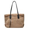 Fashion Casual Women's Totes  Autumn Winter Korean Version Plush Shoulder Bag Solid Color All-Match Large Capacity Tote Bags