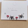 Set da 6 orecchini a lobo con personalità, Orecchini a lobo Ragno Fiore Diamante Scintillante Stile Dolce e Cool, Temperamento Piccolo ed Esquisito