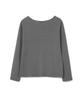 MILLO WOMEN Button Mix T-Shirt [Charcoal]