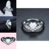 Creative European American Female Fashion Jewelry Heart-shaped Copper Ring Cy107