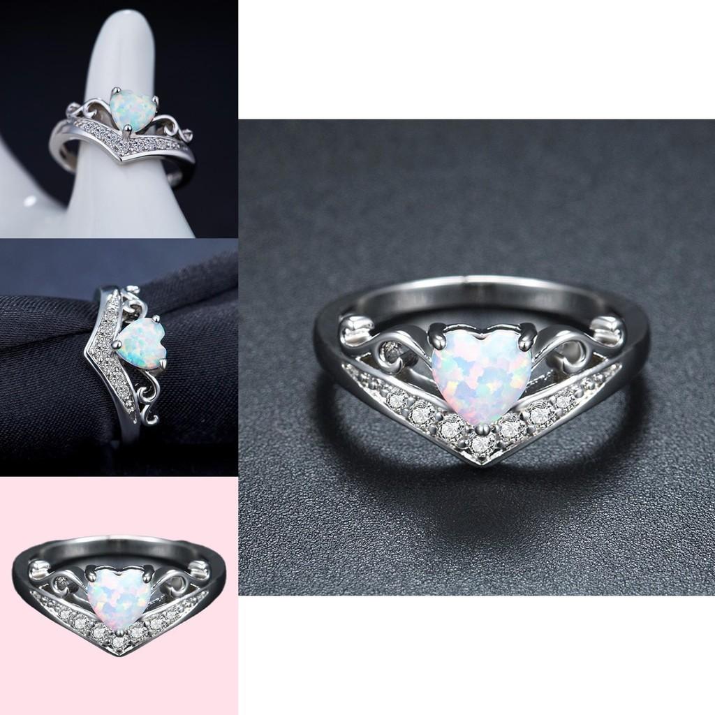 Creative European American Female Fashion Jewelry Heart-shaped Copper Ring Cy107
