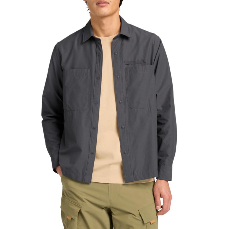 Timberland Solid Color Button-Down Moisture-Wicking Shirt Men shirts TB0A2R4DW081 L