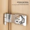 EMVANV Keyed Hasp Lock, 90 Degrees Lock Hasp T-wist Knob Keyed Locking Hasp Safety Door Clasp for Small Doors Drawer and Cabinets(Silver)