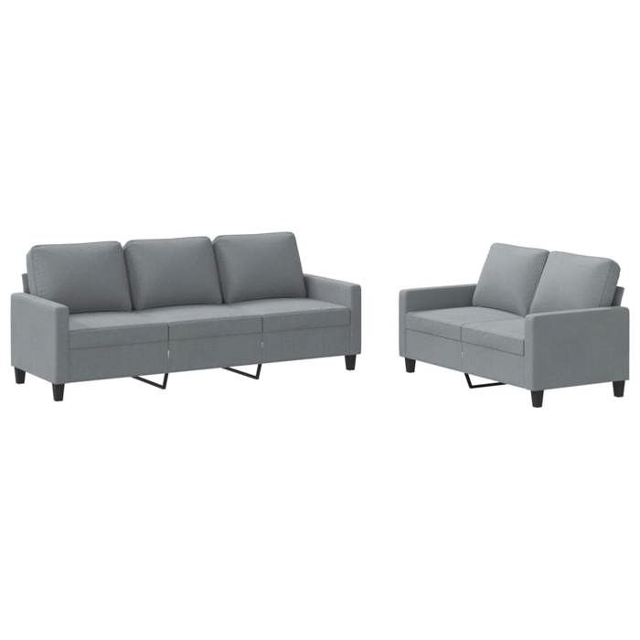 VidaXL Ensemble de Canapés avec Coussins 2 pcs, Canapés avec Accoudoirs et Dossier, Ensemble de Meubles, Mobilier de Salle 3201460