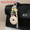 Miu Sweet Style Pu Leather Donut Bag Charm Keychain For Fashion Accessories