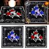Tarot Card Tablecloth Altars Cloth Skull Bird Head Flower Astrologys Tablecloth Divinations Card Mat Tapestry Wall Decor