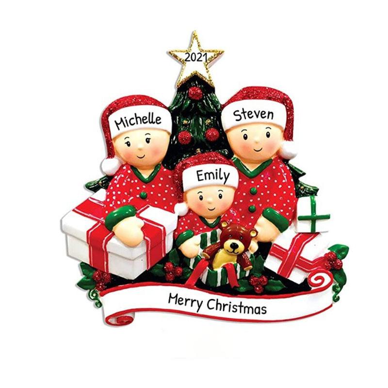 Elegant Modern Art Resin Christmas Decorations Featuring Heart Dove Blessings