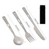 Camping Cutlery Travel Cutlery Set, Titanium Portable Utensils Kits Include Spoon, Knife and Fork for Hiking and Camping