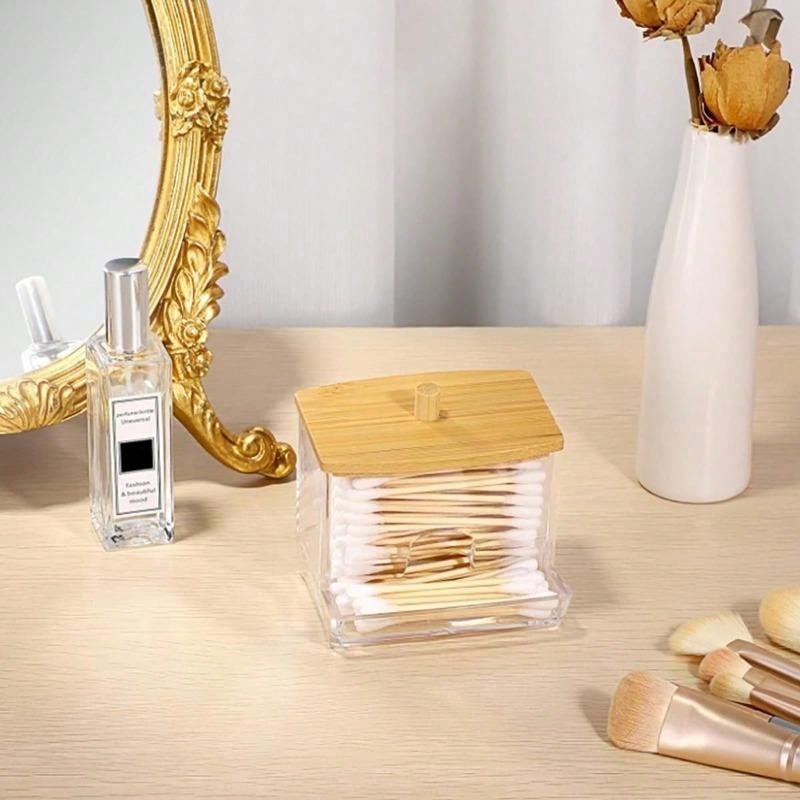 1pc Transparent Storage Jar With Clear Lid, Multi-Purpose Organizer,For Holiday Beach, Bathroom Collection, Bedroom Collection, Large Capacity