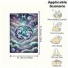 "Zodiac Pisces Art Print - Celestial Fish Wall Decor"Blanket Flannel Throw Blanket for Sofa, Bed, Travel, Camping, Office, Couch, Chair, And