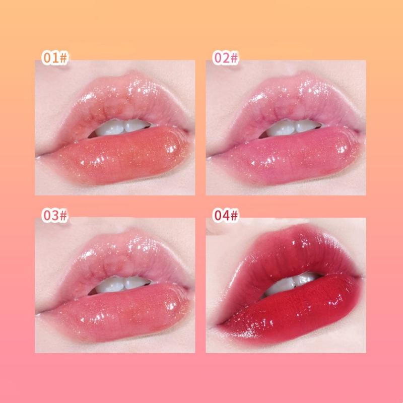 1Pcs/Set Long-Lasting Hydrating Lip Glow Oil for Women Moisturizing Plumping Transparent Lip Gloss Gift for Girls Lip Care