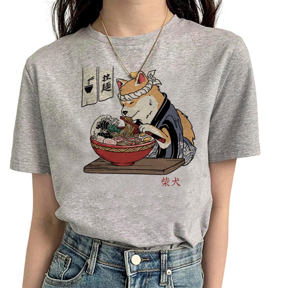 Shiba Inu t shirt Women harajuku streetwear comic tshirts feUnisex Japanese 2000s anime clothing
