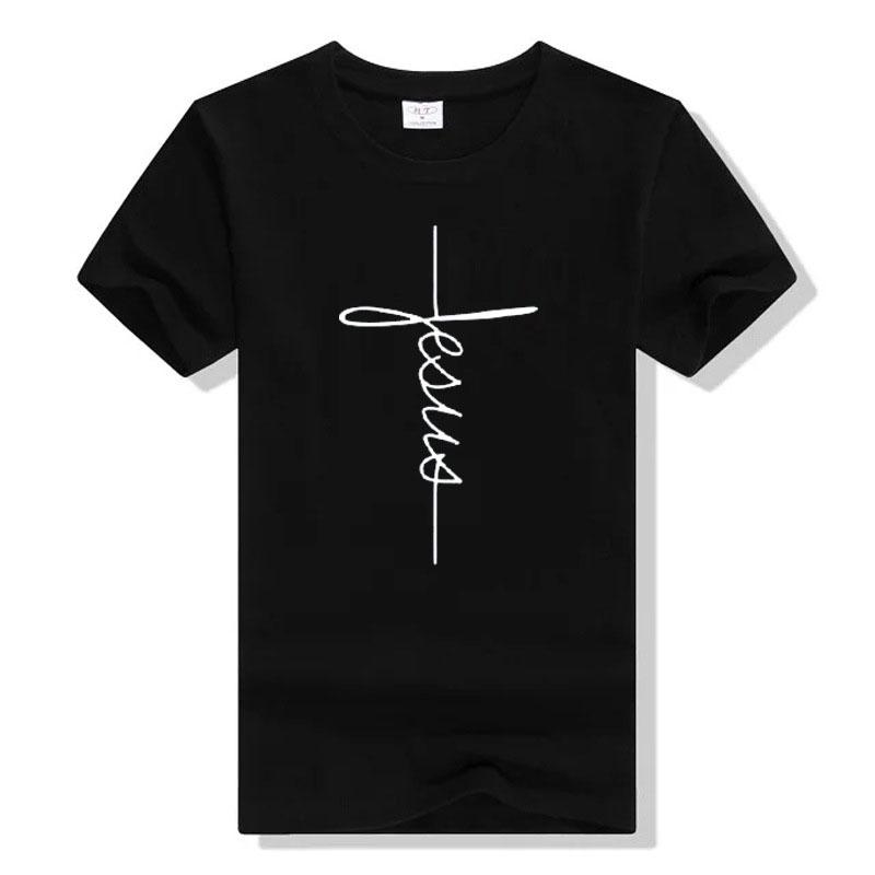 

Jesus Power Belief Cross Tshirt Faith Women Tops Christian Unisex Gifts Tees XL чёрный
