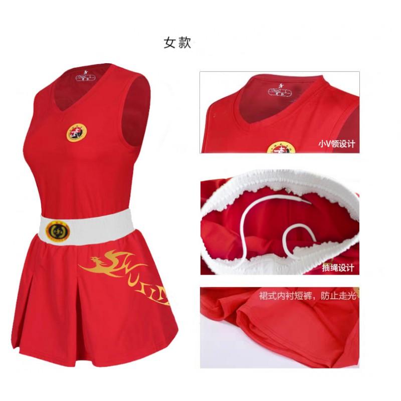 Unisex Martial Arts Training Suit Sanda Combat Sports - Sleeveless Top Shorts/Skirt Set In Pink Or Blue