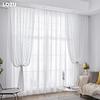 1PC LOZUJOJU 10-20% Light Blocking French Lace Warp Knitted Sheer Curtain for Living Room Bedroom Balcony Home Decor
