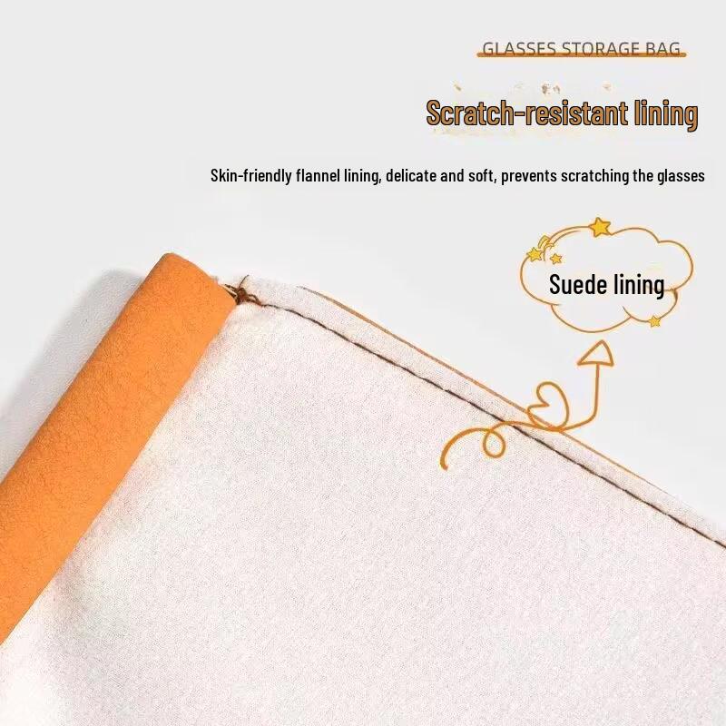 Brillenetui aus Leder mit automatischem Verschluss für Sonnenbrillen - Unisex Aufbewahrungsetui mit Federverschluss