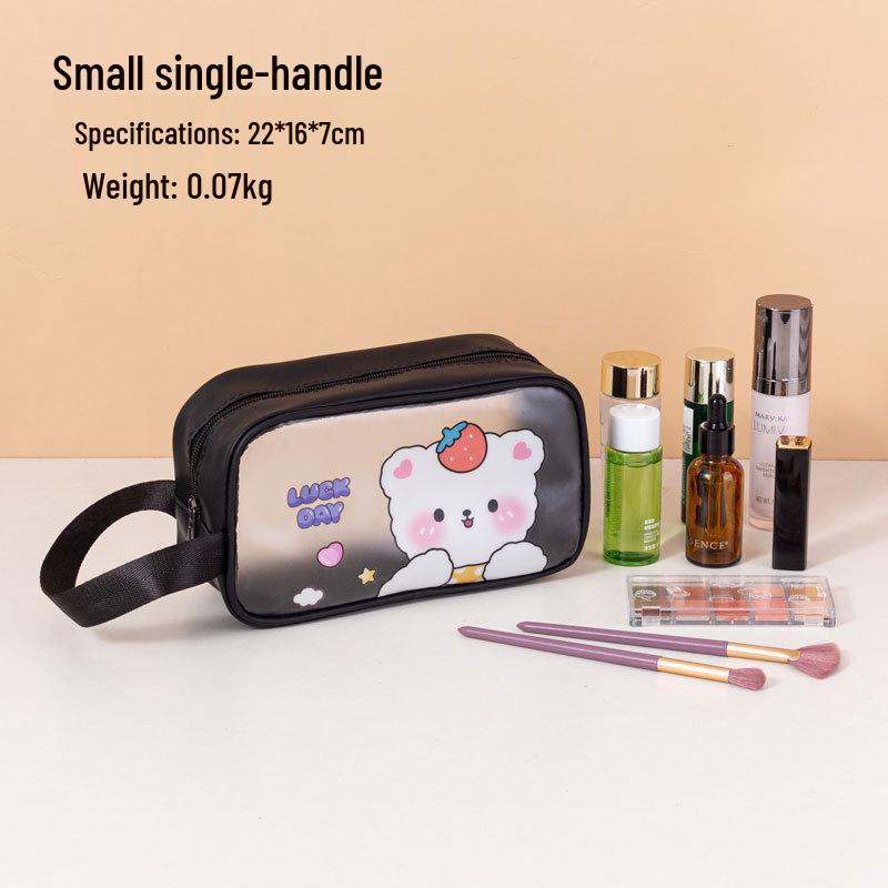 Women's Waterproof Cartoon Toiletry Bag - Portable PVC Travel Cosmetic Organizer