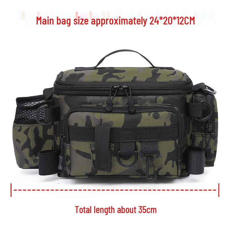 Multifunktionale Angeltasche mit großem Fassungsvermögen für Taille & Rute - Outdoor-Ausrüstungsaufbewahrung
