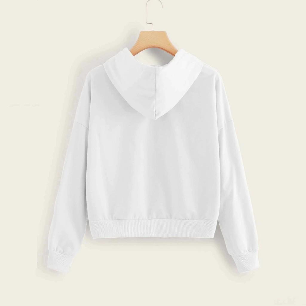 Women Casual Long Sleeve Zipper Pocket Shirt Hooded Sweatshirt Tops