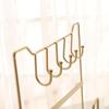 Golden Jewelry Display Holder Stand Tray Hanger Large Capacity Storage for Gift Woman Watches Ear