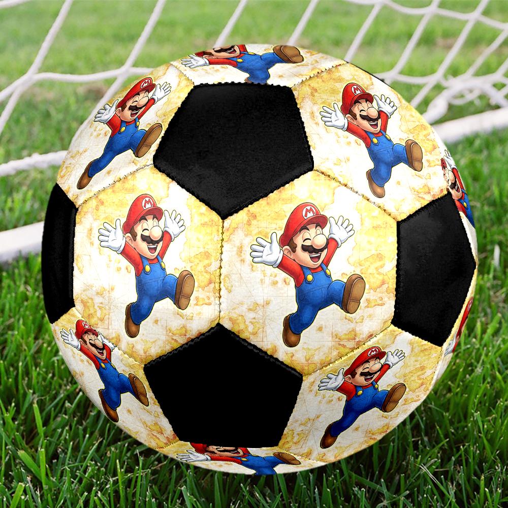 1pc Super Mario Football Soccer Ball Size 5 Indoor Soccer Ball Fashion Colorful Backyard Game -Great For Sports Fans Gift HE105