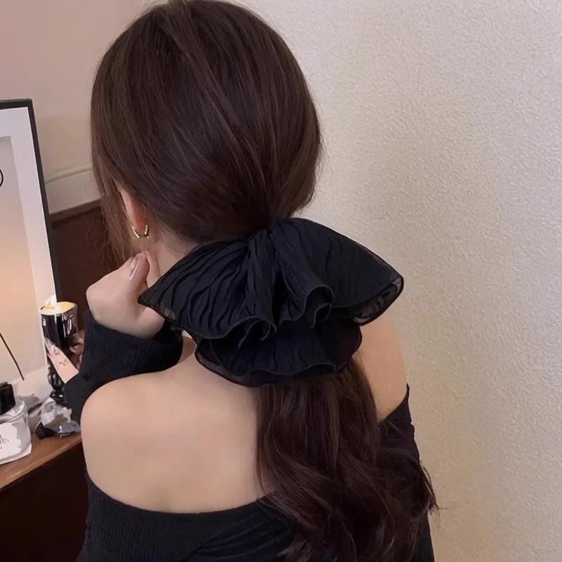 

Держатель для хвоста Резинка для волос Элегантные Скранчи для волос в виде толстой кишки Сделай сам Аксессуары для волос Подарок Высокая эластичность Прочность Кольцо about 24 cm