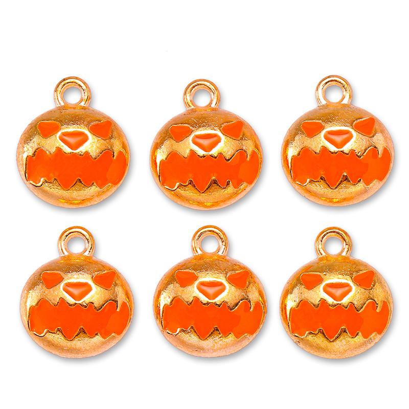 

20Pcs/Set Cartoon Funny Ghost Dripping Oil Alloy Charm Golden Enamel Halloween Pendant DIY Jewelry Making Accessories Wholesale